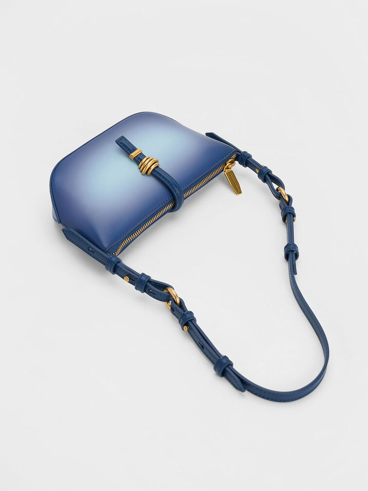 Trudy Ombre Belted Geometric Bag, Navy, hi-res