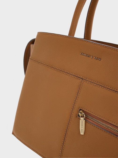 Anwen Trapeze Top Handle Bag, Chocolate, hi-res