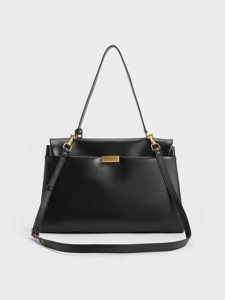 Kerry Top Handle Satchel Bag, Black, hi-res