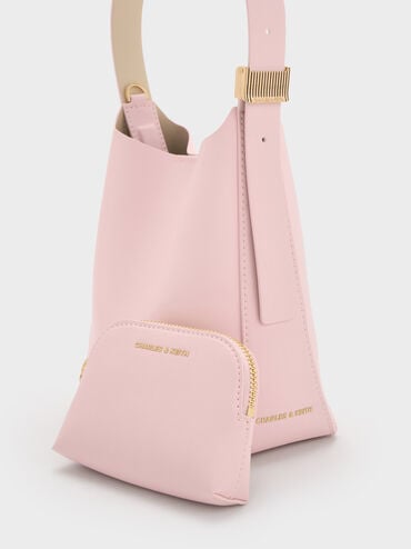 Edna Bucket Bag, Cotton Candy Pink, hi-res