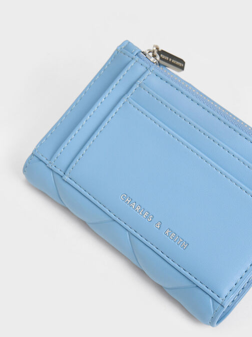 Gemma Quilted Cardholder, Light Blue, hi-res
