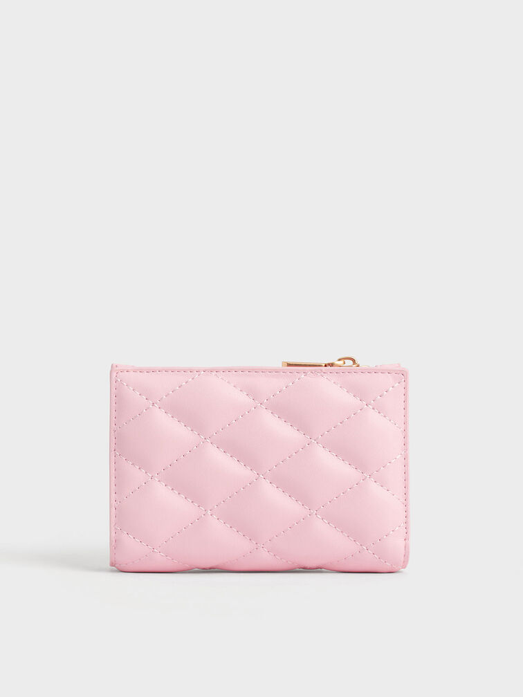 Lillie Quilted Mini Wallet, Pink, hi-res