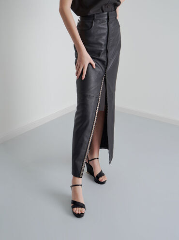 Asymmetric Strap Platform Wedges, Black, hi-res