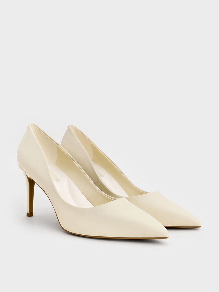 Emmy Pointed-Toe Stiletto Pumps, Chalk, hi-res