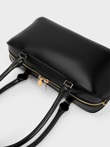 Wisteria Elongated Top Handle Bag, Black, hi-res