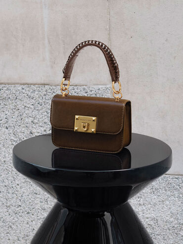 Raleigh Top Handle Bag, Dark Brown, hi-res