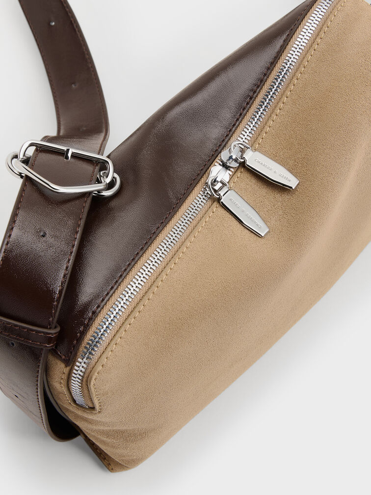 Caelan Slouchy Shoulder Bag, Sand, hi-res