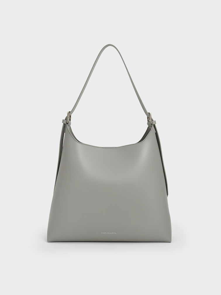 Hertha Trapeze Slouchy Hobo Bag, Grey, hi-res