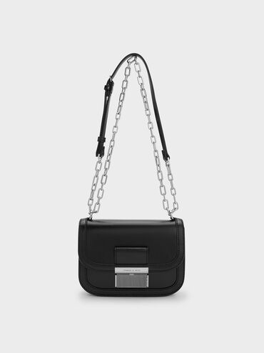 Charlot Chain Strap Bag, Black, hi-res