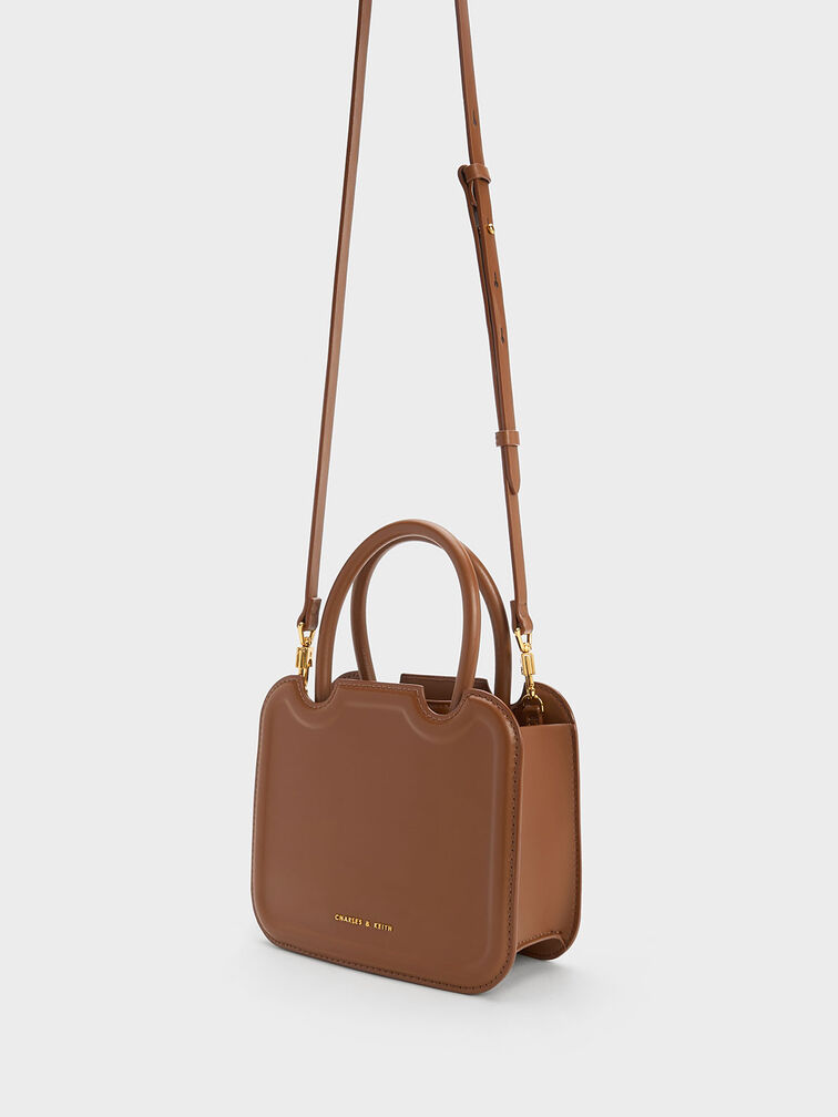 Perline Sculptural Tote Bag, Chocolate, hi-res