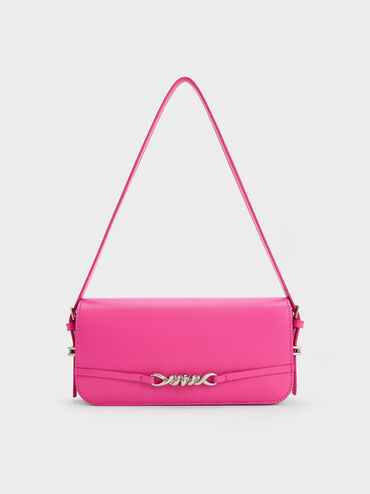 Henrietta Shoulder Bag, Fuchsia, hi-res