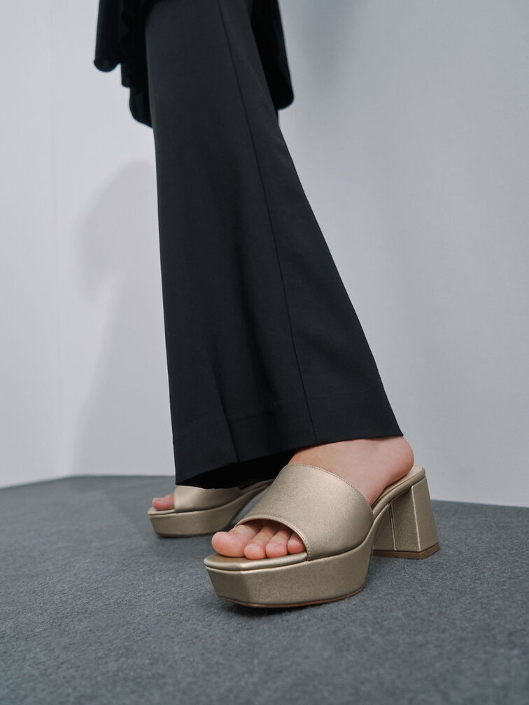 Platform Mules, Gold, hi-res