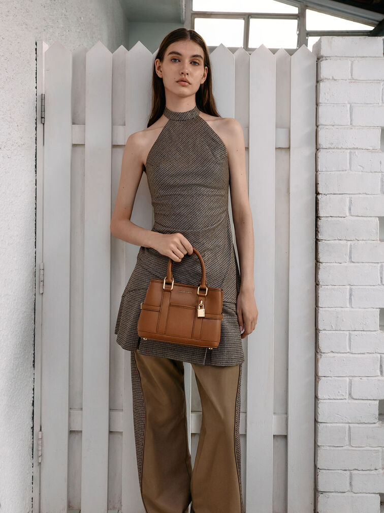 Mini Scottie Tote Bag, Chocolate, hi-res