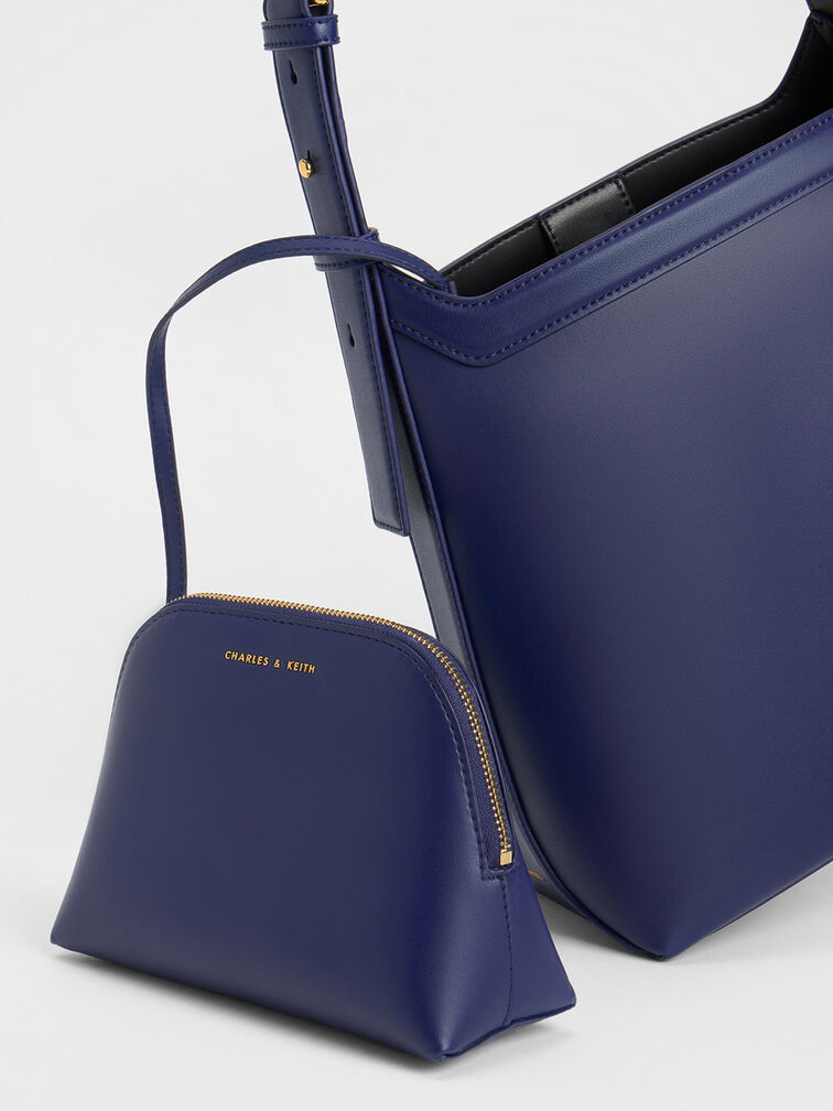 Leona Large Hobo Bag, Navy, hi-res