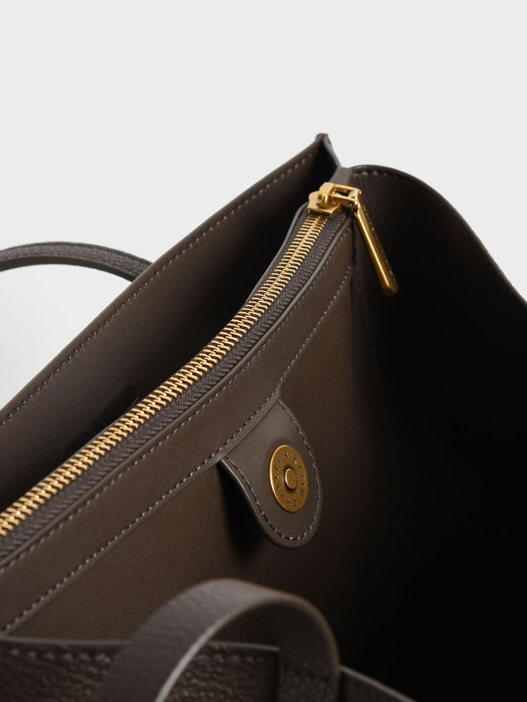 Large Double Handle Tote Bag, Dark Moss, hi-res