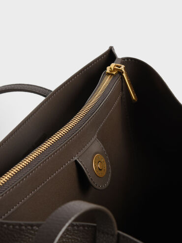 Large Double Handle Tote Bag, Dark Moss, hi-res