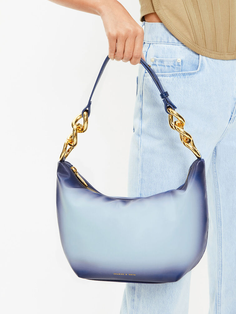 Cayce Ombre Hobo Bag, Navy, hi-res