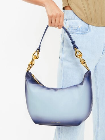 Cayce Ombre Hobo Bag, Navy, hi-res