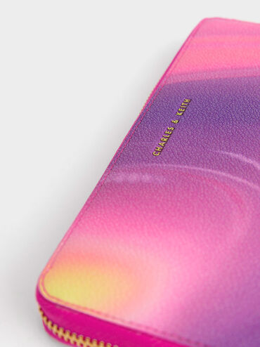 Dulcie Holographic Zip-Around Long Wallet, Holographic, hi-res