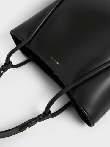 Large Slouchy Tote Bag, Black, hi-res