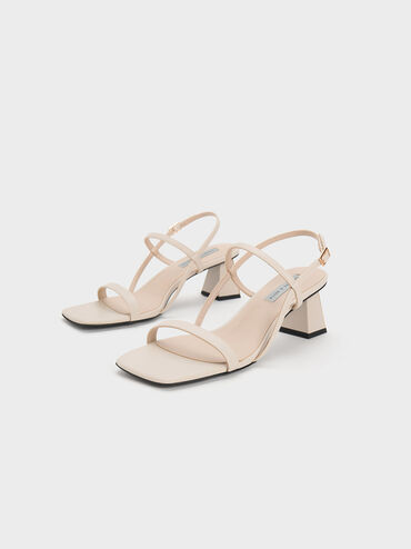 Square-Toe Strappy Sandals, Chalk, hi-res