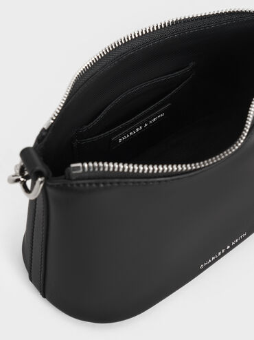 Robyn Elongated Chain-Handle Bag, Noir, hi-res