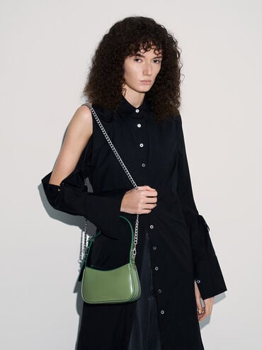 Mini Rebel Hobo Bag, Green, hi-res