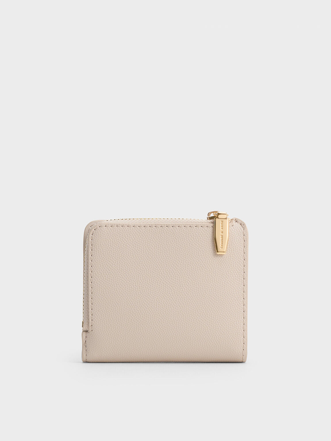 Khaki Gaia Zip-Around Wallet - CHARLES & KEITH IN