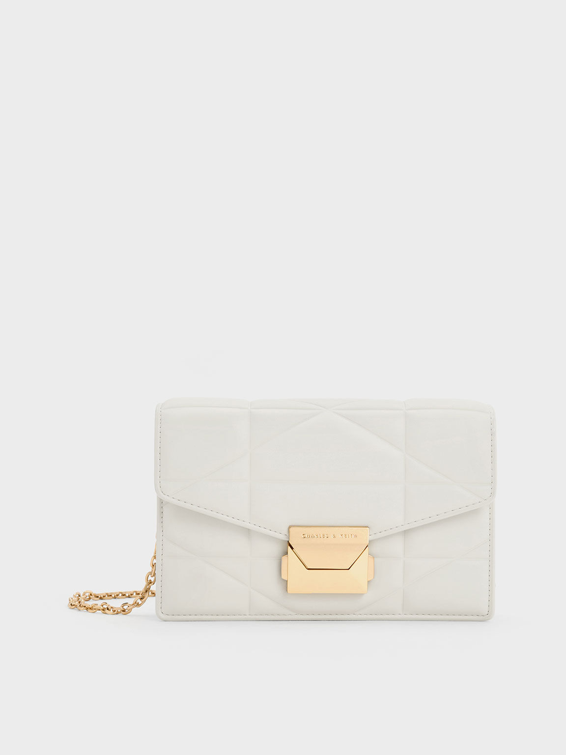 White clutch with strap discount