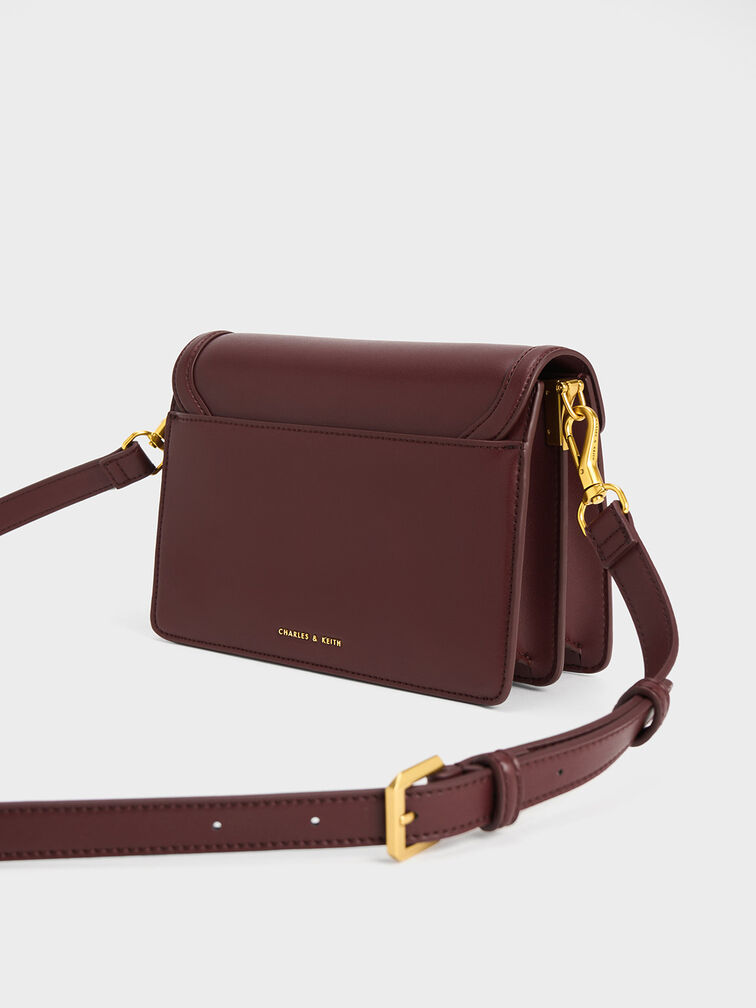 Joelle Envelope Shoulder Bag, Dark Chocolate, hi-res
