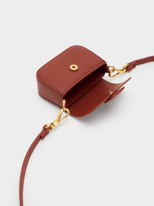 Micro Koa Square Push-Lock Bag, Brick, hi-res