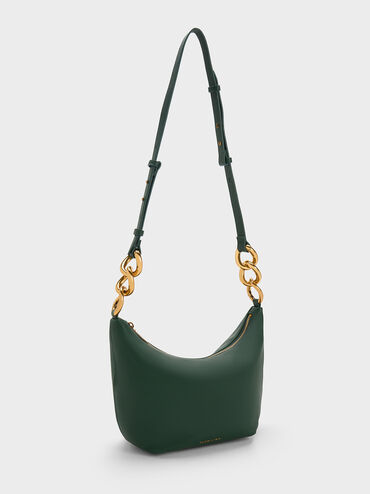 Cayce Hobo Bag, Dark Green, hi-res