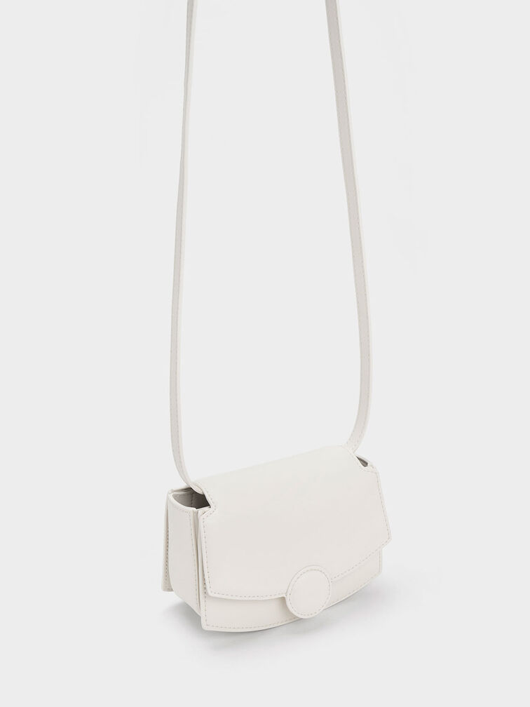 Clover Curved Shoulder Bag, Cream, hi-res