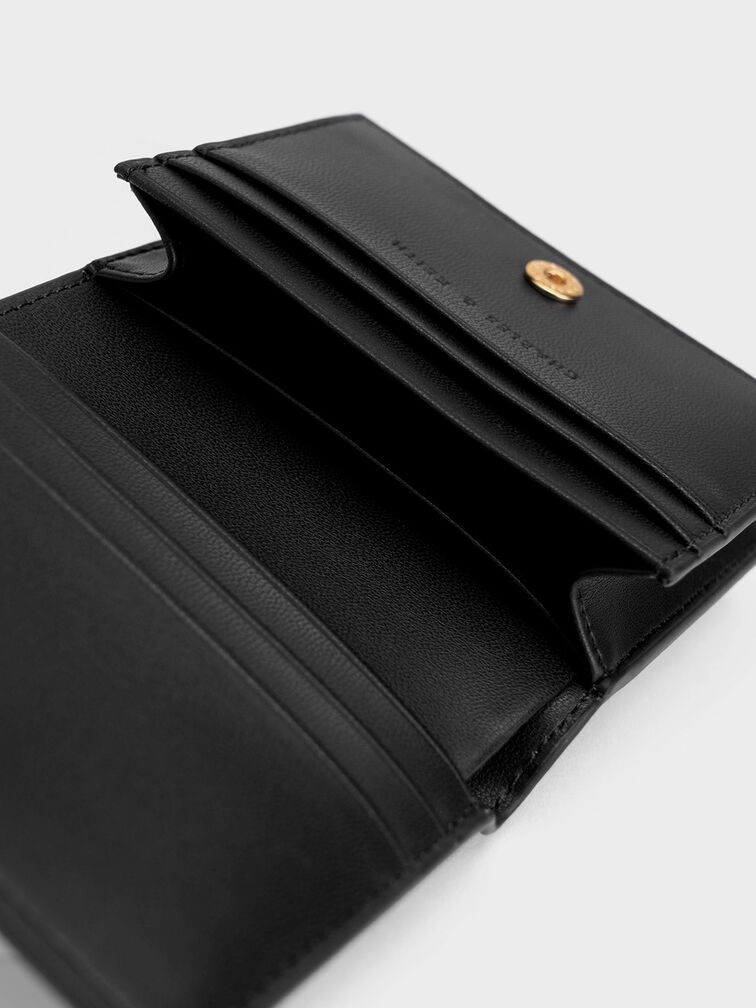 Georgette Small Wallet, Black, hi-res