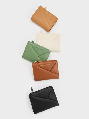 Midori Geometric Top-Zip Wallet, Green, hi-res