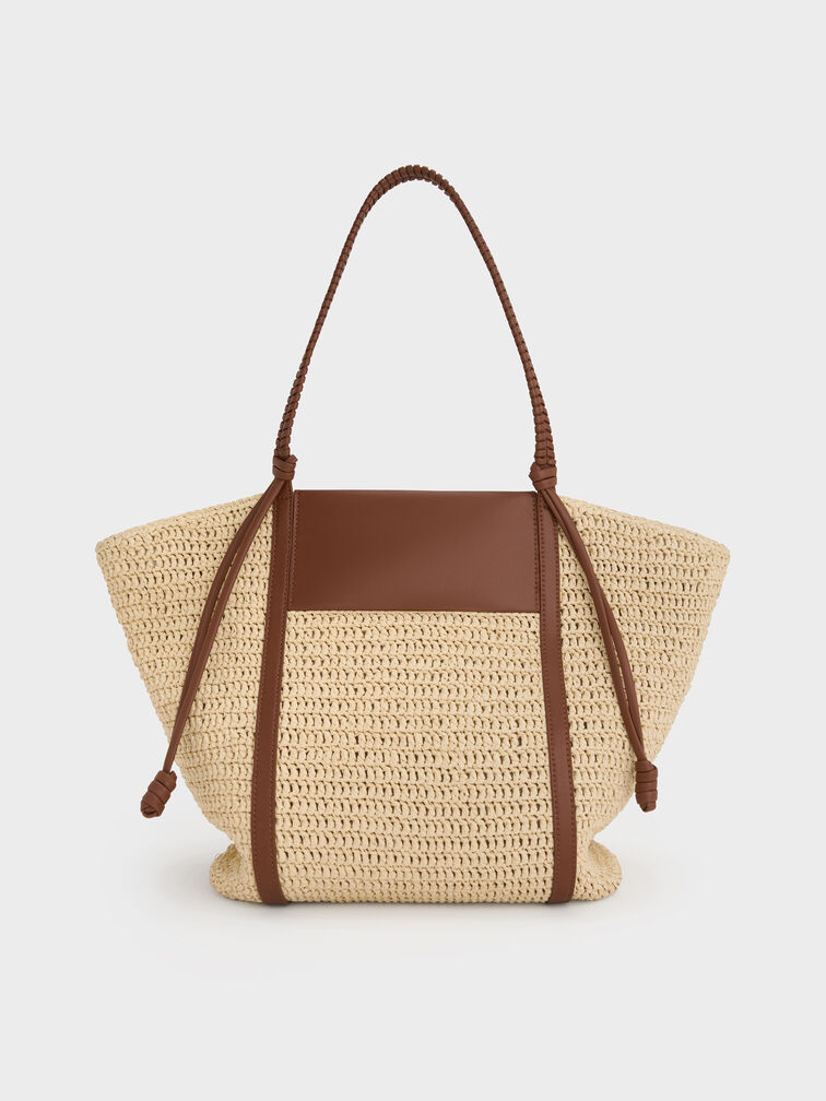 Shalia Raffia Tote Bag, Natural Raffia, hi-res