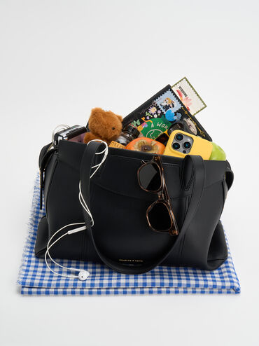 Roan Tote Bag, Black, hi-res