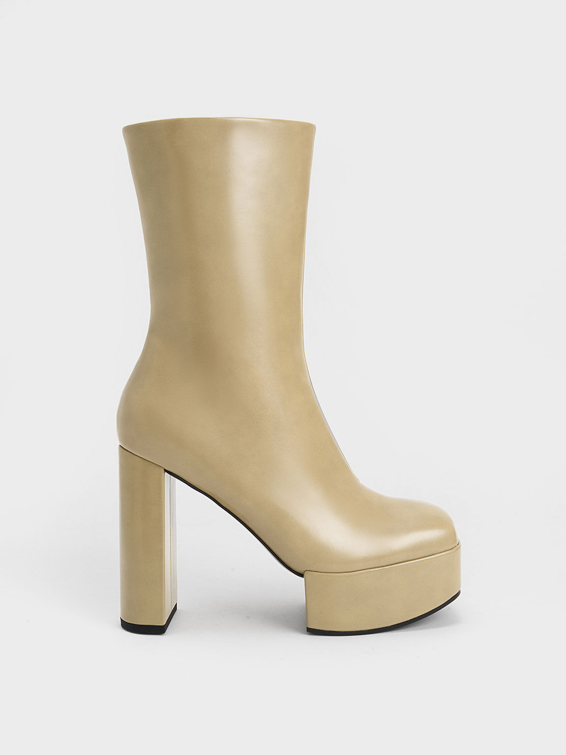Taupe Corinth Blade Heel Boots CHARLES KEITH IN