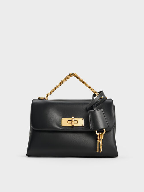 Mini Kerry Chain-Handle Crossbody Bag, Black, hi-res