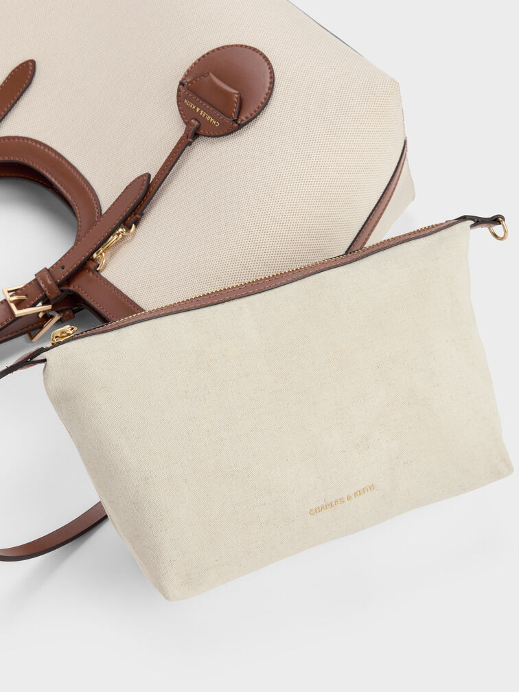 XL Enola Canvas Tote Bag, Chocolate, hi-res