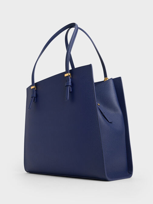 Double Handle Tote Bag, Navy, hi-res