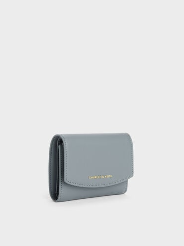 Briony Curved Flap Wallet, Smoky Blue, hi-res