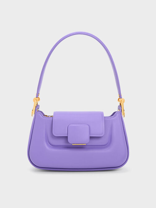 Koa Push-Lock Top Handle Bag, Purple, hi-res