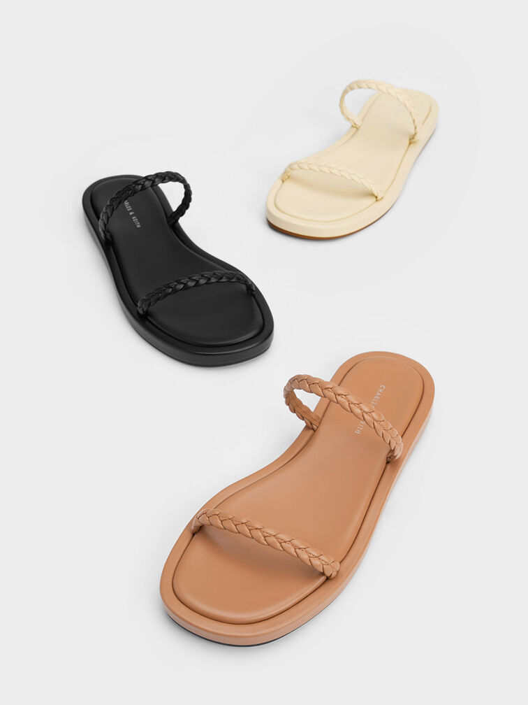 Braided Slides, Caramel, hi-res