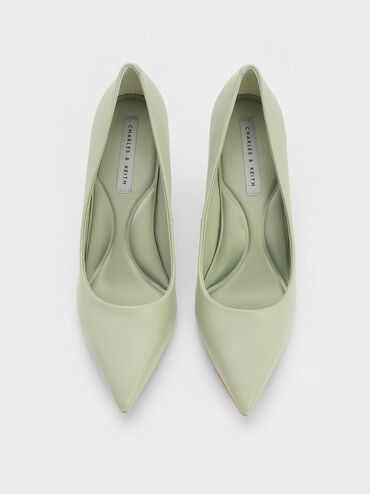 Emmy Pointed-Toe Pumps, Sage Green, hi-res