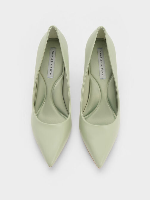 Emmy Pointed-Toe Pumps, Sage Green, hi-res