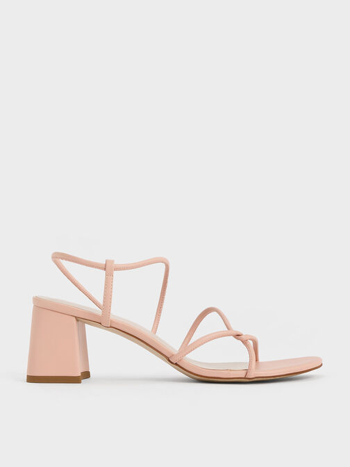 Meadow Strappy Block Heel Sandals, Nude, hi-res