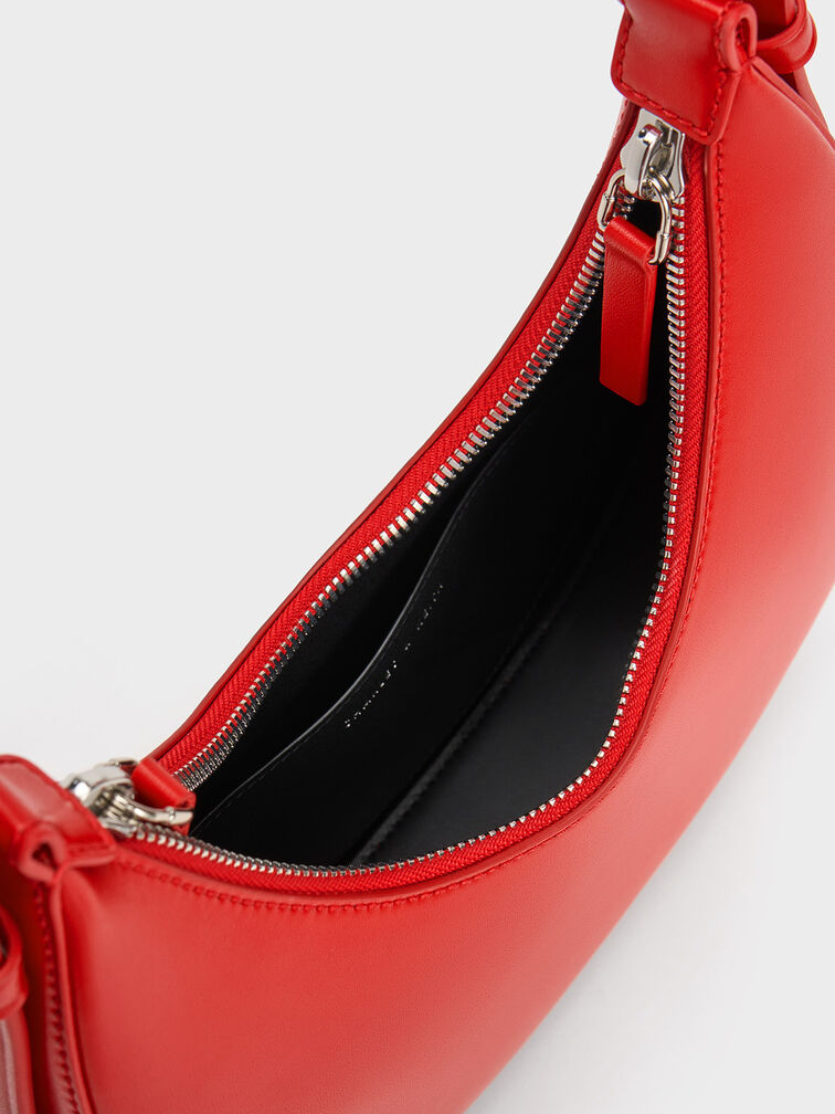 Carey Crescent Hobo Bag, Red, hi-res