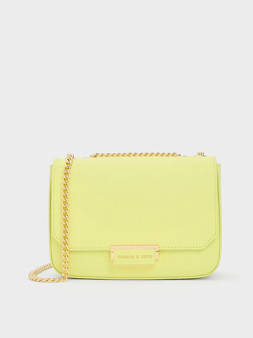 Chain Strap Shoulder Bag, Butter, hi-res