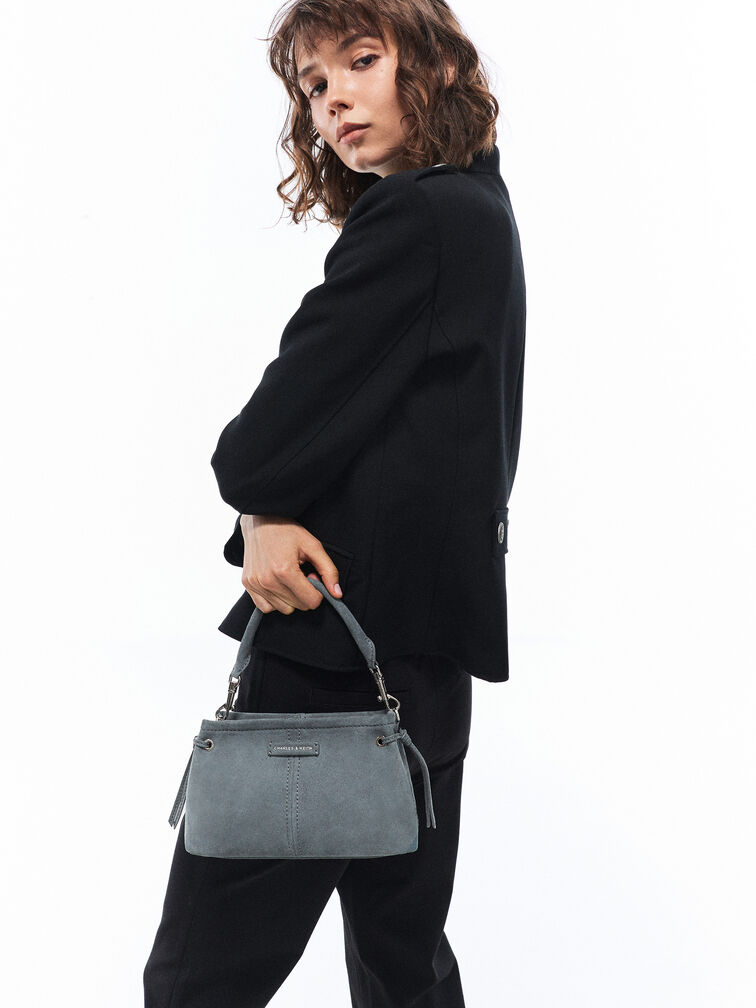 Noane Top Handle Bag, Smoky Blue, hi-res